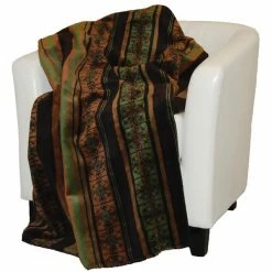 Decor Denali Blankets Collection: Dark Chocolate Stripe