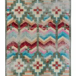 American Dakota Textiles Trader Collection: Shake Your Shawl Bright Distressed Area Rugs