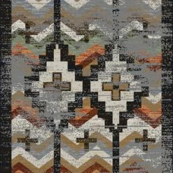 American Dakota Textiles Trader Collection: Shake Your Shawl Harvest Distressed Area Rugs Decor