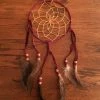 OutWest Shop Decor Authentic Navajo Dream Catcher 5 Inch Burgundy Wrap 2 OutWest Shop Decor Authentic Navajo Dream Catcher 5 Inch Burgundy Wrap