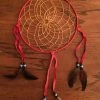 OutWest Shop Decor Authentic Navajo Dream Catcher 8 Inch Red Wrap 1 OutWest Shop Decor Authentic Navajo Dream Catcher 8 Inch Red Wrap