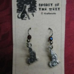 OutWest Shop Spirit Of The West Earrings: Howling Coyote Ladies'