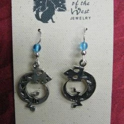 OutWest Shop Ladies' Spirit Of The West Earrings: Southwest Lizard
