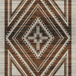 American Dakota Textiles Trader Collection: Rim Shot Earthen Area Rugs
