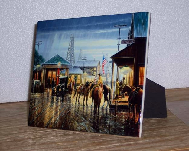 TXLC Custom Tile Western Art Tile: Artist Claire Goldrick "Wild In Bloom" Made In The USA For Home 5 TXLC Custom Tile Western Art Tile: Artist Claire Goldrick "Wild In Bloom" Made In The USA For Home