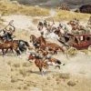 TXLC Custom Tile Western Art Tile: Artist Frank McCarthy "End Of The Line" 2 TXLC Custom Tile Western Art Tile: Artist Frank McCarthy "End Of The Line"