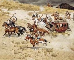 TXLC Custom Tile Western Art Tile: Artist Frank McCarthy "End Of The Line"