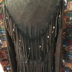 Pat Dahnke Distressed Brown Feathered Fringed Short Jacket 10 Pat Dahnke Distressed Brown Feathered Fringed Short Jacket