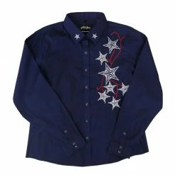 White Horse Apparel Ladies' Women's Embroidered Western Shirt: White Horse Star Burst