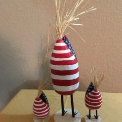 Edith Herbert John Folk Art Navajo Hand Carved Patriotic Chickens Decor 24 Edith Herbert John Folk Art Navajo Hand Carved Patriotic Chickens Decor