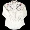 White Horse Apparel Ladies' Women's Embroidered Western Shirt: White Horse Floral Design