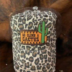 Original Cowgirl Clothing Cap: Go Climb A Cactus Leopard Ladies'