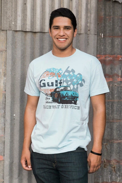 Men's M&P Speed Shop T-Shirt: GULF Raceway Service 3 Men's M&P Speed Shop T-Shirt: GULF Raceway Service
