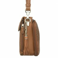 OutWest Shop Concealed Carry Crossbody Shoulder Bag Tooled Tan