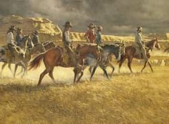 TXLC Custom Tile Western Art Tile: Artist Frank McCarthy "Heading Back" Made In The USA For Home