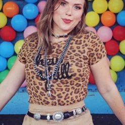 Original Cowgirl Clothing T-Shirts: Hey Y'All Leopard