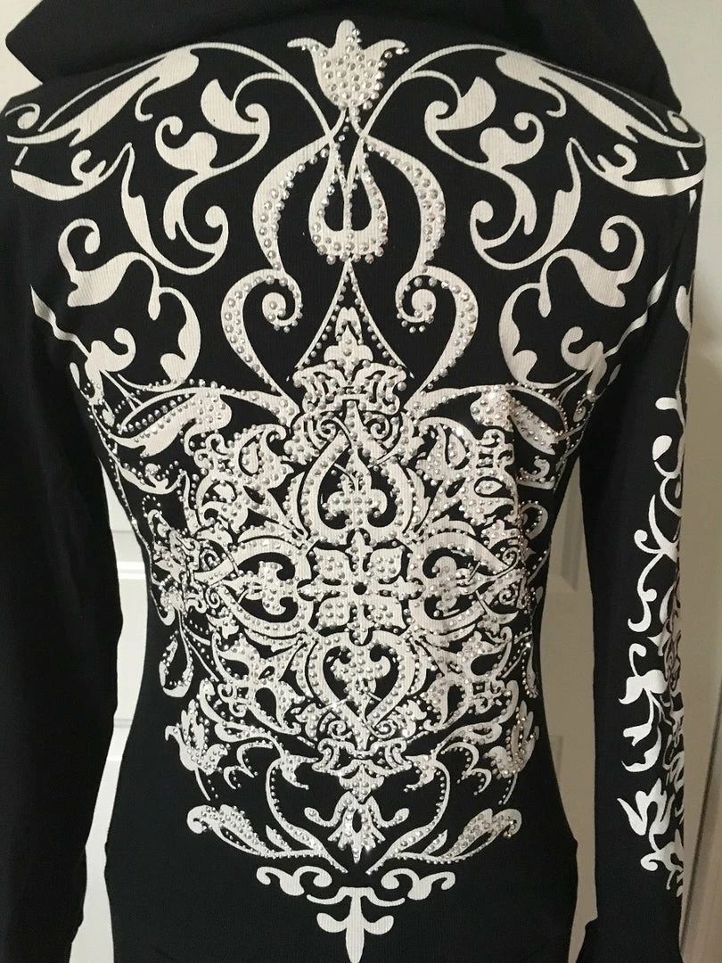 Liberty Wear Collection Tops: Zip Up Hoodie Vintage Crystal 8 Liberty Wear Collection Tops: Zip Up Hoodie Vintage Crystal