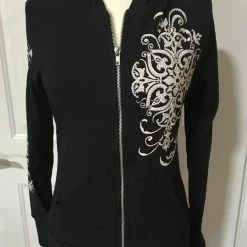 Liberty Wear Collection Tops: Zip Up Hoodie Vintage Crystal 17 Liberty Wear Collection Tops: Zip Up Hoodie Vintage Crystal