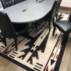 American Dakota Textiles Voices Collection: Horse Thieves Natural Area Rugs