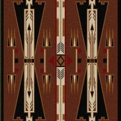 American Dakota Textiles Voices Collection: Horse Thieves Brown Area Rugs Decor