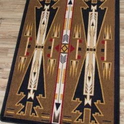 American Dakota Textiles Voices Collection: Horse Thieves Brown Area Rugs Decor