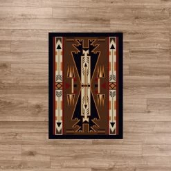 American Dakota Textiles Voices Collection: Horse Thieves Brown Area Rugs Decor