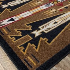 American Dakota Textiles Voices Collection: Horse Thieves Brown Area Rugs Decor