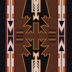 American Dakota Textiles Voices Collection: Horse Thieves Brown Area Rugs Decor