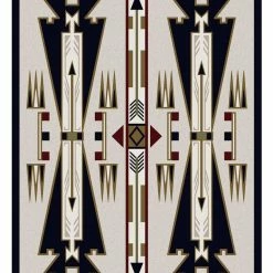 American Dakota Textiles Voices Collection: Horse Thieves Natural Area Rugs