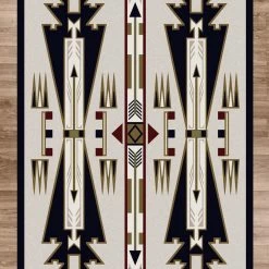 American Dakota Textiles Voices Collection: Horse Thieves Natural Area Rugs