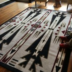 American Dakota Textiles Voices Collection: Horse Thieves Natural Area Rugs
