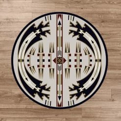 American Dakota Textiles Voices Collection: Horse Thieves Natural Area Rugs