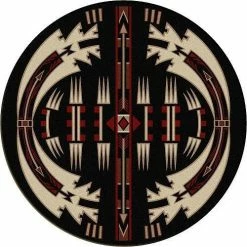 American Dakota Textiles Voices Collection: Horse Thieves Black Area Rugs Decor