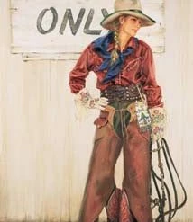 TXLC Custom Tile Western Art Tile: Artist Terri Kelly Moyers "Horsemen Only" Made In The USA For Home