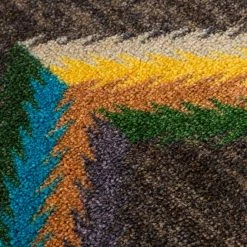 American Dakota Textiles Voices Collection: Hour Glass Bright Area Rugs Decor