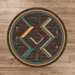 American Dakota Textiles Voices Collection: Hour Glass Bright Area Rugs Decor