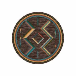 American Dakota Textiles Voices Collection: Hour Glass Bright Area Rugs Decor