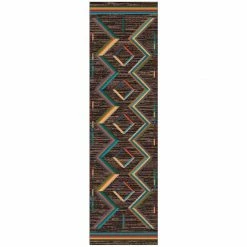 American Dakota Textiles Voices Collection: Hour Glass Bright Area Rugs Decor