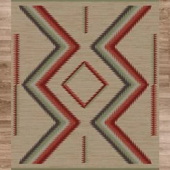 American Dakota Textiles Voices Collection: Hour Glass Fall Area Rugs Decor