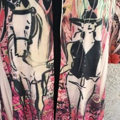 Fantazia Apparel Collection Wrap: 3/4 Sleeve Jacket Western Feathers