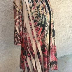 Fantazia Apparel Collection Wrap: 3/4 Sleeve Jacket Western Feathers