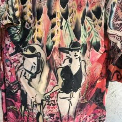 Fantazia Apparel Collection Wrap: 3/4 Sleeve Jacket Western Feathers