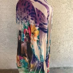 Fantazia Apparel Collection Wrap: 3/4 Sleeve Jacket Sea Flowers