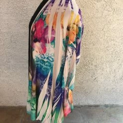 Fantazia Apparel Collection Wrap: 3/4 Sleeve Jacket Sea Flowers