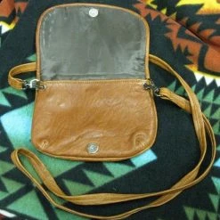 OutWest Shop Kippys Western Pouch Belt Crossbody Bag Raw Stitch Pattern Turquoise Crystals L