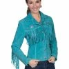 Scully Leather Company Ladies' Women's Leather Jacket Collection Suede: Scully Western Frontier Fringe