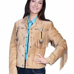 Scully Leather Company Ladies' Women's Leather Jacket Collection Suede: Scully Western Frontier Fringe