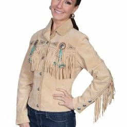 Scully Leather Company Ladies' Women's Leather Jacket Collection Suede: Scully Western Frontier Fringe