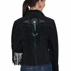 Scully Leather Company Ladies' Women's Leather Jacket Collection Suede: Scully Western Frontier Fringe