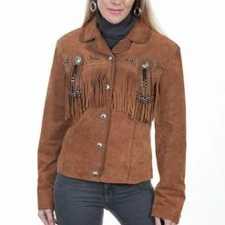 Scully Leather Company Ladies' Women's Leather Jacket Collection Suede: Scully Western Frontier Fringe